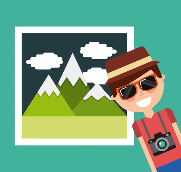 Tourist concept design — Stock Vector