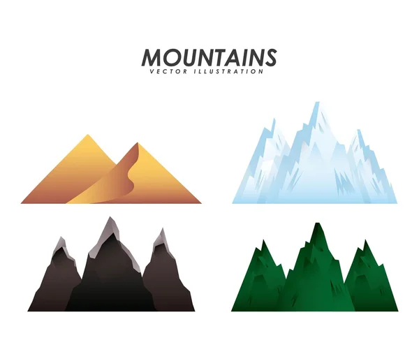 Mountains landscape design — Stock Vector