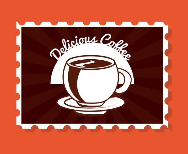 Design de café delicioso — Vetor de Stock