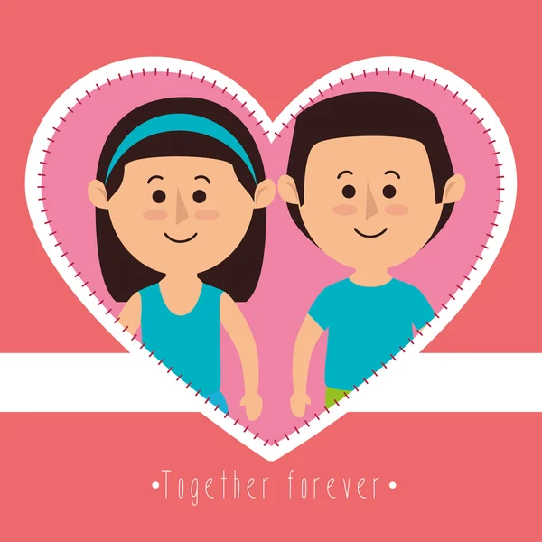 Amor y día de San Valentín — Vector de stock