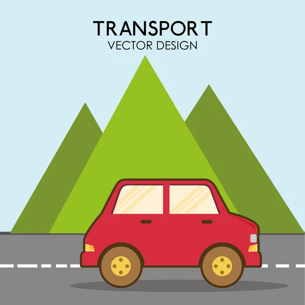 Voertuig vervoer pictogram — Stockvector