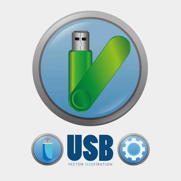 Підключення USB-технології — стоковий вектор