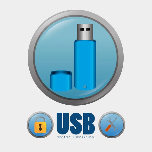 Підключення USB-технології — стоковий вектор