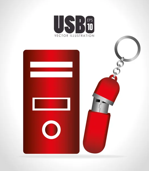 Технология USB — стоковый вектор