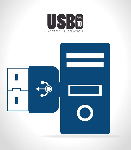 USB-technologie aansluiting — Stockvector