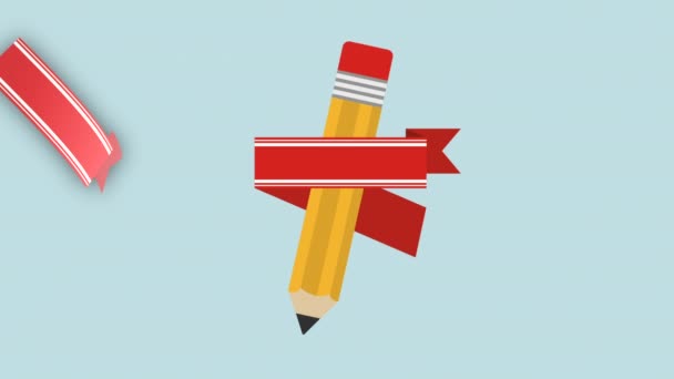 Design de ícone de lápis — Vídeo de Stock