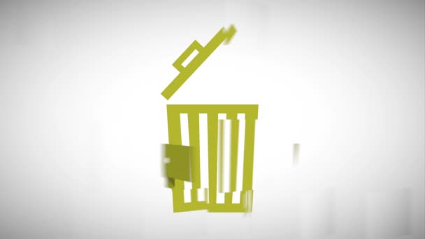 Design von Symbolen recyceln — Stockvideo