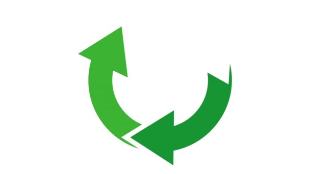 Recycle icon design — Stock Video