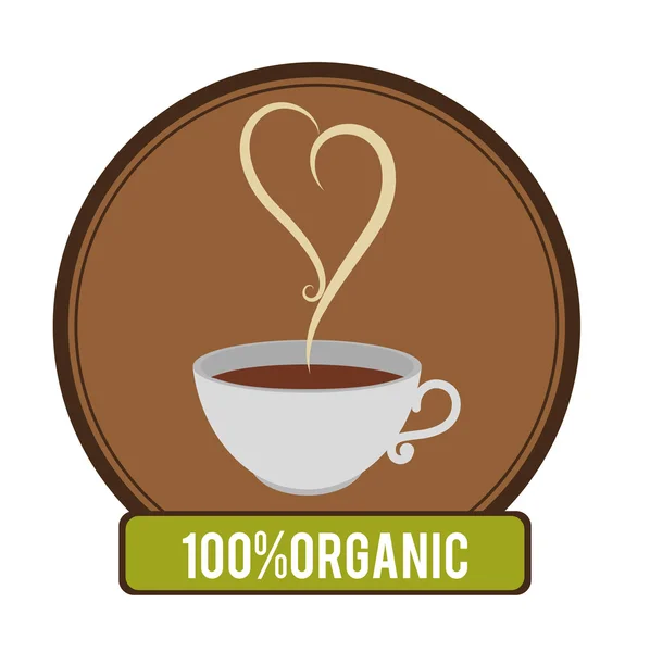 Delicioso café natural e orgânico —  Vetores de Stock