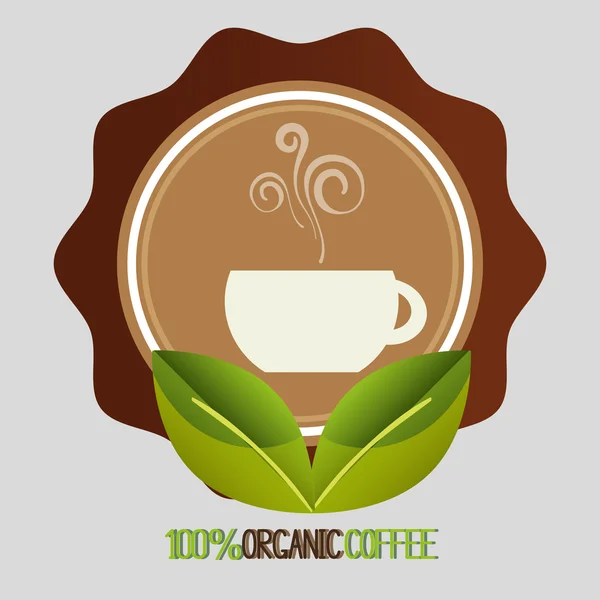 Delicious natural and organic coffee — Stock Vector