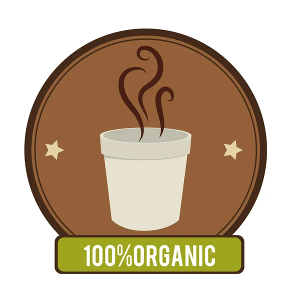 Вкусный натуральный и органический кофе — стоковый вектор