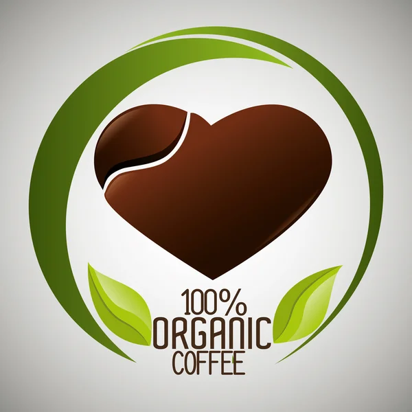 Delicioso café natural y orgánico — Vector de stock