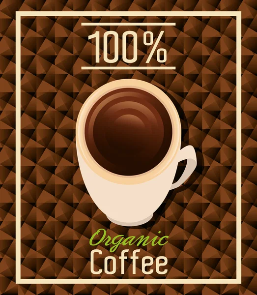 Delicioso café natural y orgánico — Vector de stock