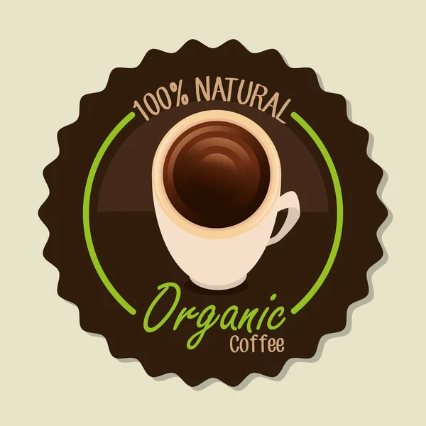 Delicioso café natural y orgánico — Archivo Imágenes Vectoriales