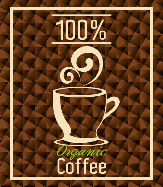 Delicioso café natural y orgánico — Vector de stock