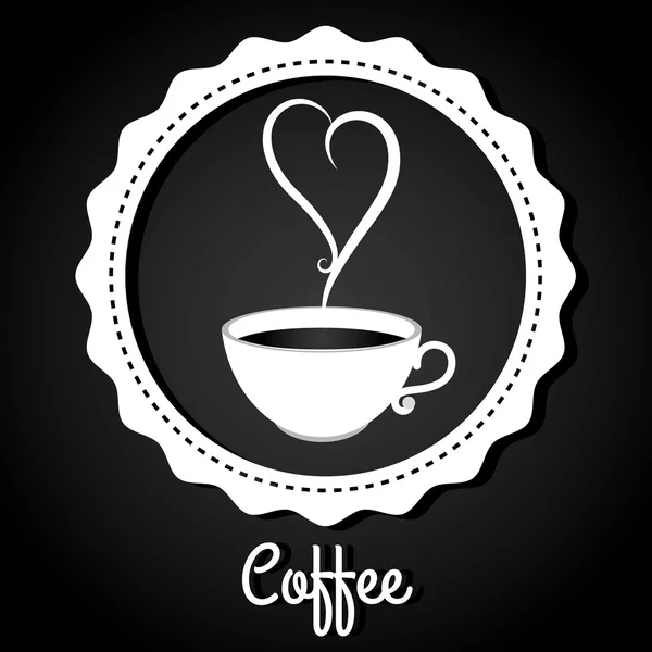 Delicioso café natural e orgânico — Vetor de Stock