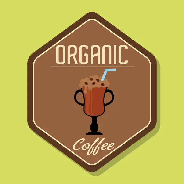 Delicioso café natural y orgánico — Vector de stock