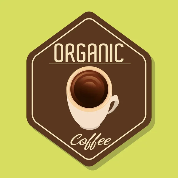 Delicioso café natural e orgânico —  Vetores de Stock