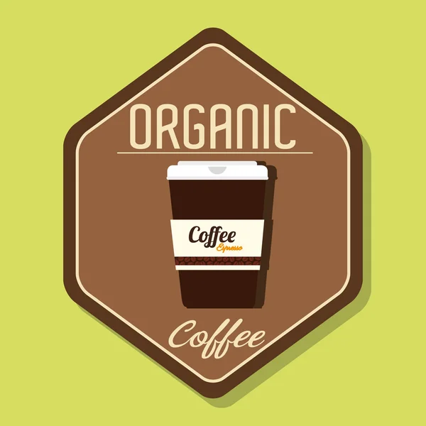 Köstlicher natürlicher und biologischer Kaffee — Stockvektor