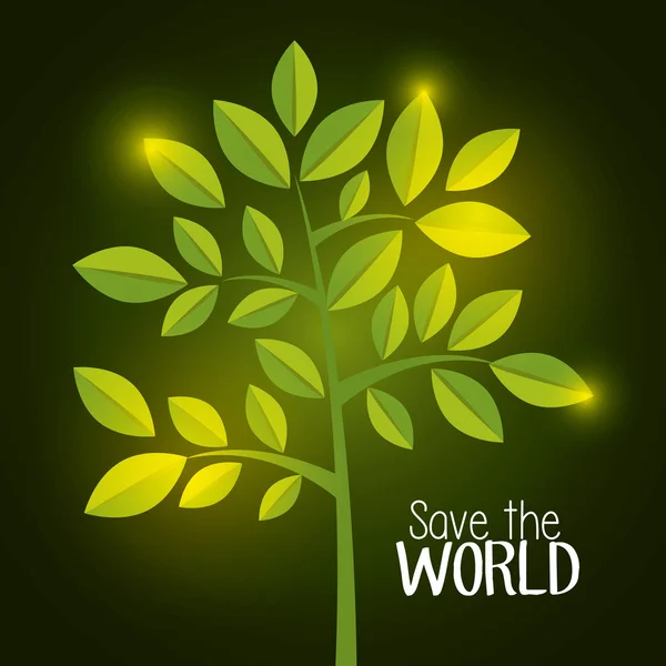 Save the world and ecology — Stock Vector