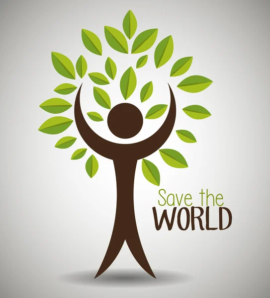 Save the world and ecology — Stock Vector