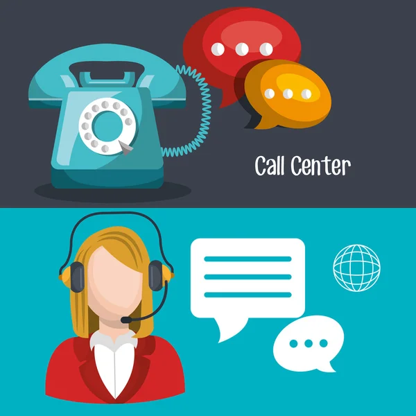 Call centrum a služby zákazníkům — Stockový vektor