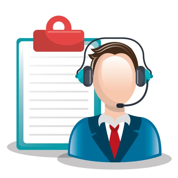 Call center and customer service — Stock Vector