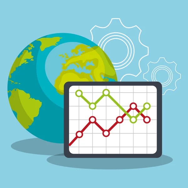 Dinheiro e economia global — Vetor de Stock