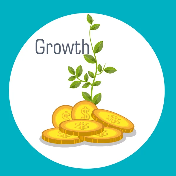 Money and profit growth — Stock Vector