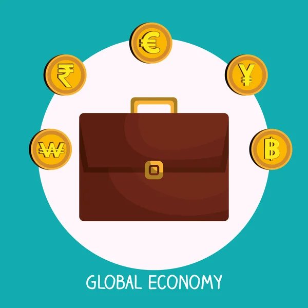 钱和全球经济 — 图库矢量图片