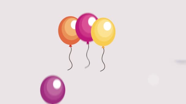 Balloon icon design — Stock Video