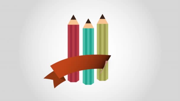 Voltar ao design da escola — Vídeo de Stock