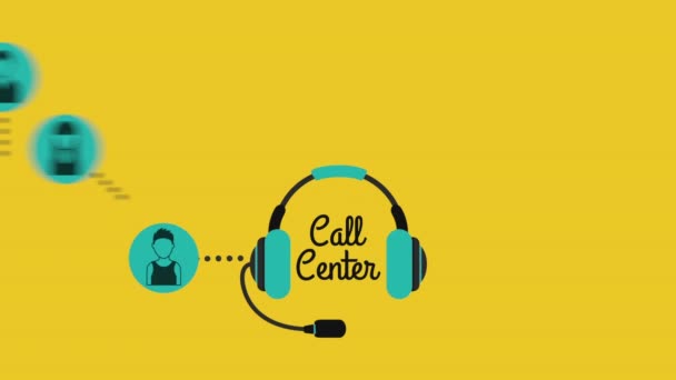 Progettazione call center — Video Stock