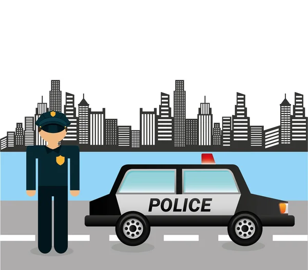 Devlet polis tasarım — Stok Vektör