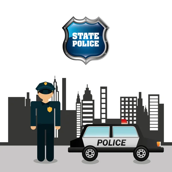 Державної поліції дизайн — стоковий вектор
