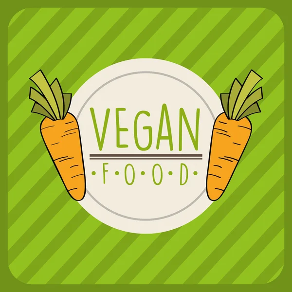 Vegansk mat utformning — Stock vektor