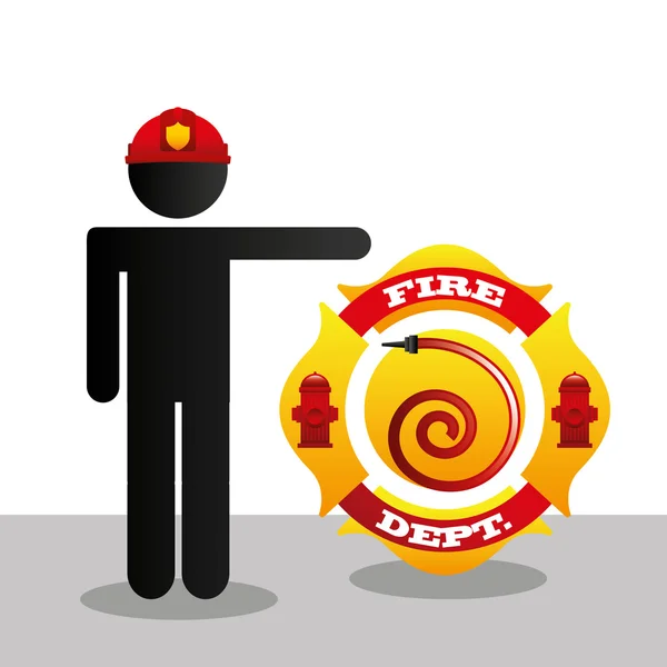 Fire department design — Stock Vector