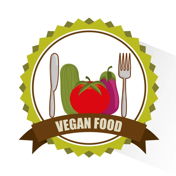 Diseño de alimentos veganos — Archivo Imágenes Vectoriales