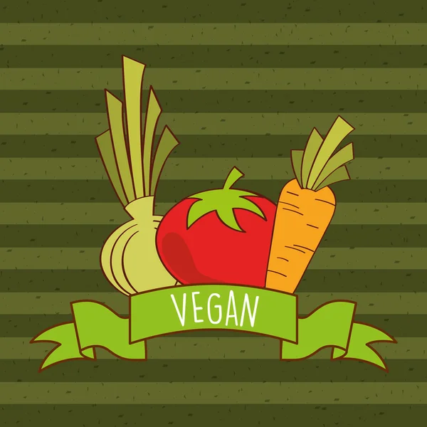 Diseño de alimentos veganos — Archivo Imágenes Vectoriales