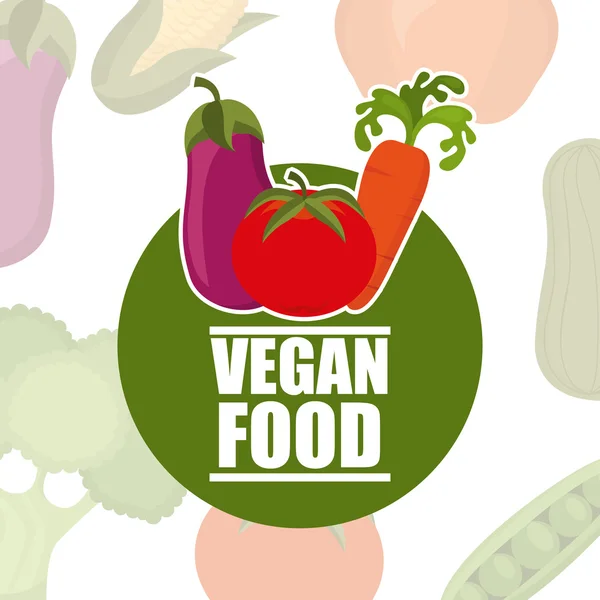 Diseño de alimentos veganos — Vector de stock