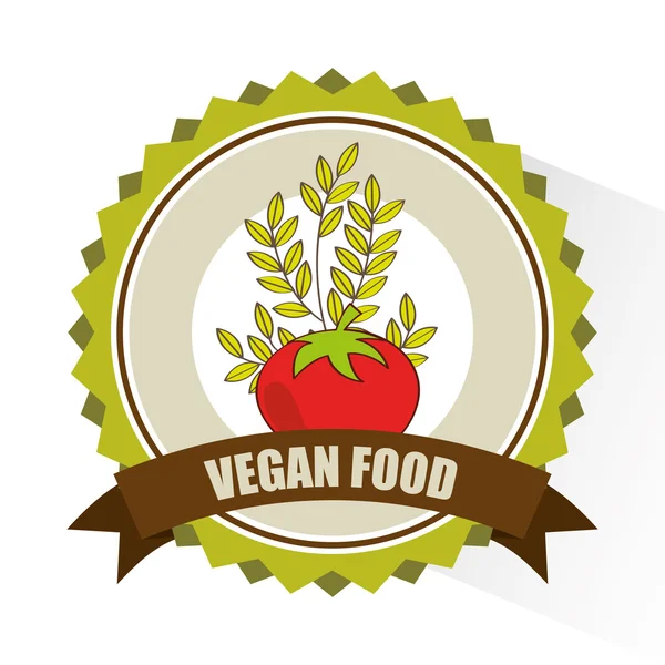 Veganské jídlo design — Stockový vektor