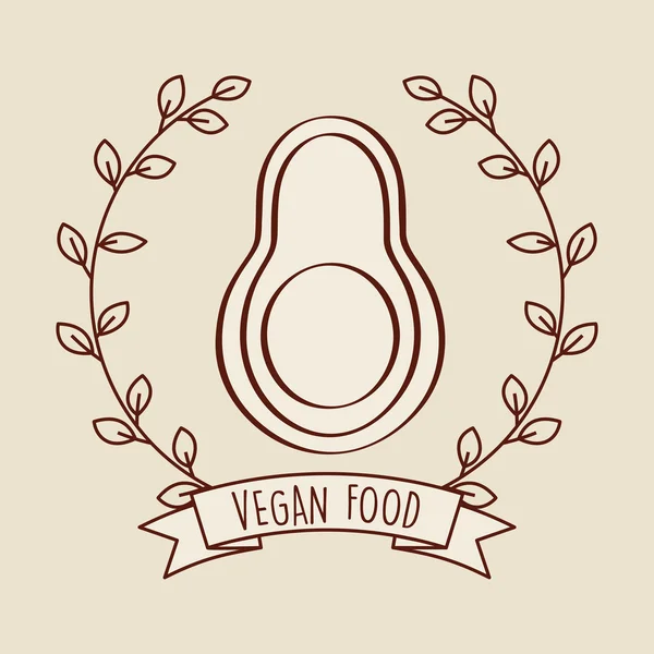 Diseño de alimentos veganos — Vector de stock