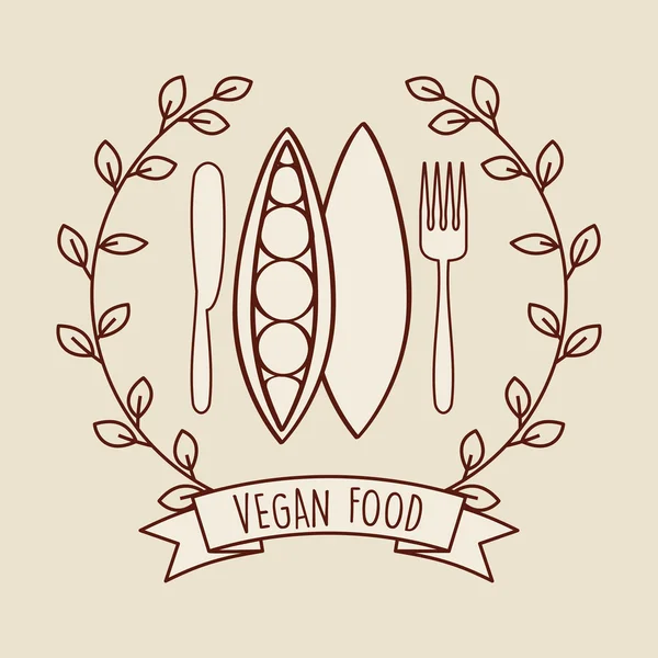 Дизайн веганских продуктов питания — стоковый вектор
