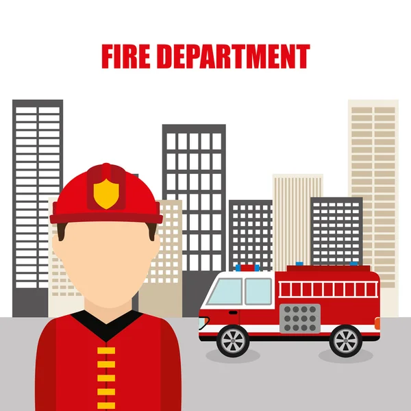 Brandweer ontwerp — Stockvector