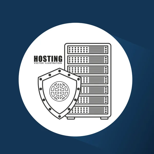 Web hosting design — Stock Vector