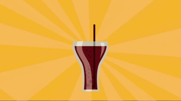 Soda pictogram ontwerp — Stockvideo