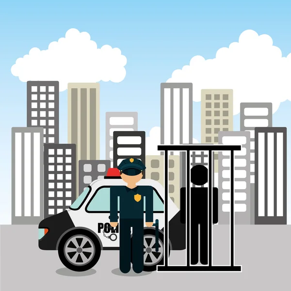 Conception de la police d'État — Image vectorielle