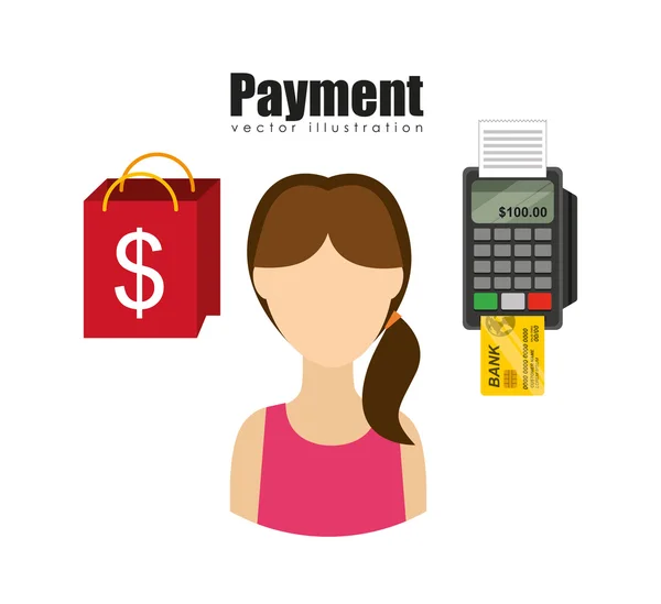 Mobile payments design — Stock Vector