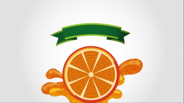 Naranja icono de diseño — Vídeo de stock