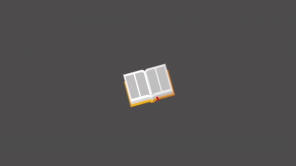 Libro icono diseño — Vídeo de stock